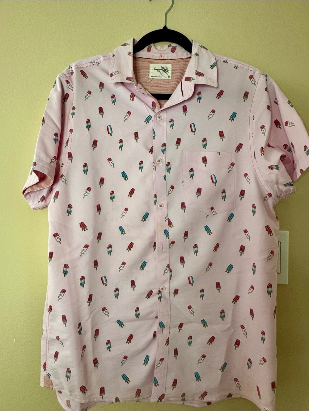 Sovereign Code Pink Short-Sleeve Button-Up with Popsicle Print